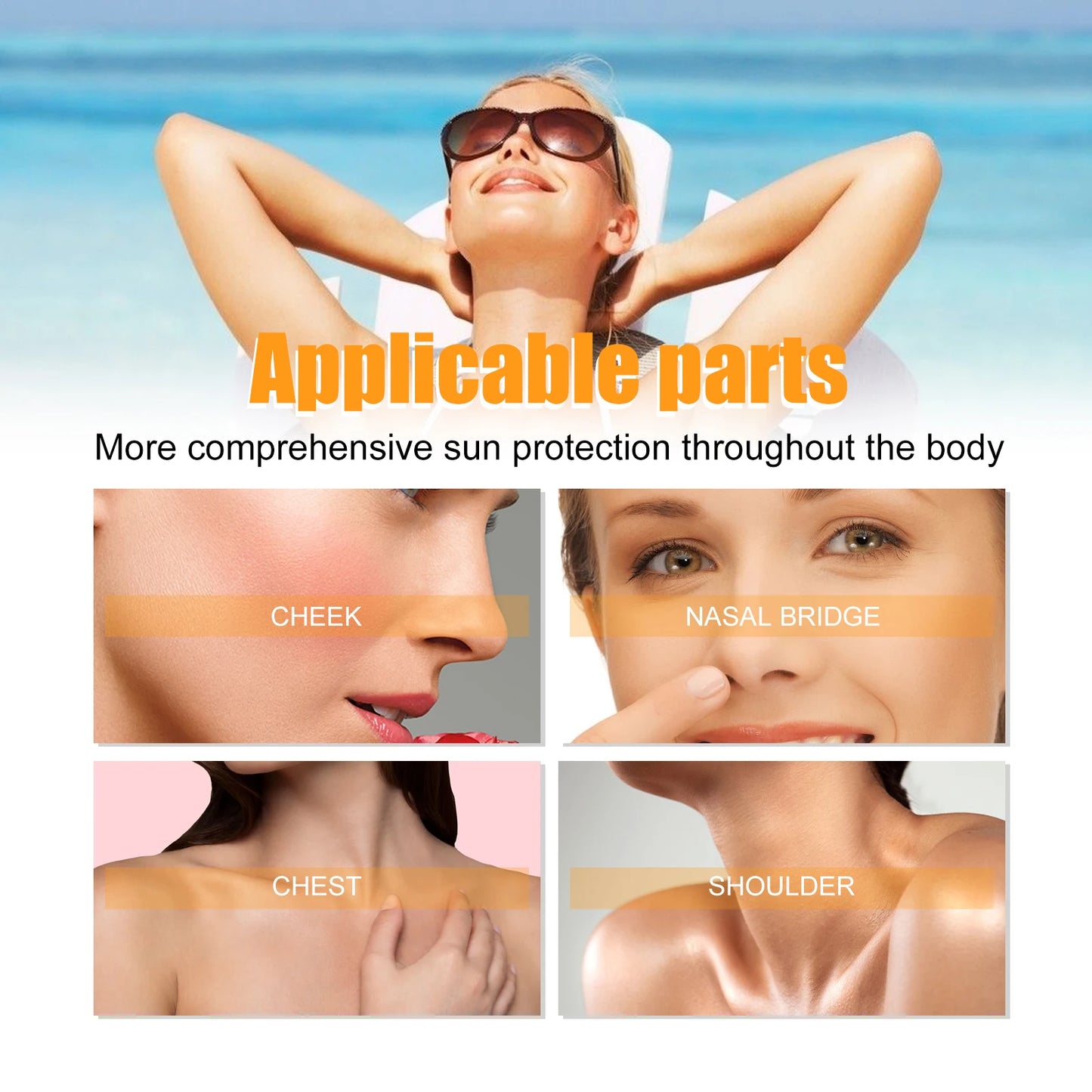 Hoygi Sunscreen Cream Stick SPF50 Face Moisturizer UV Blocker