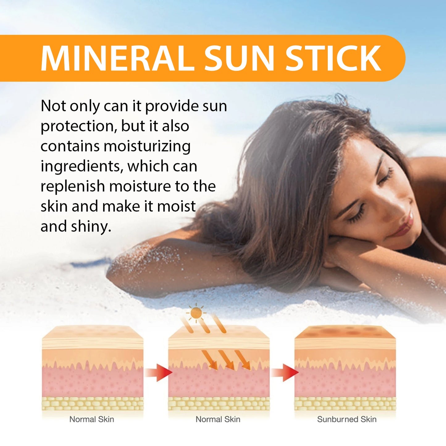 Hoygi Sunscreen Cream Stick SPF50 Face Moisturizer UV Blocker