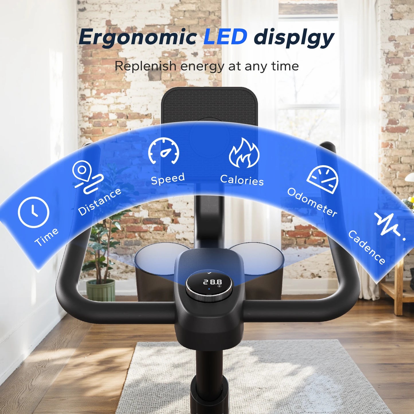 MERACH Magnetic Stationary Bike With App And Low Noise Cycling