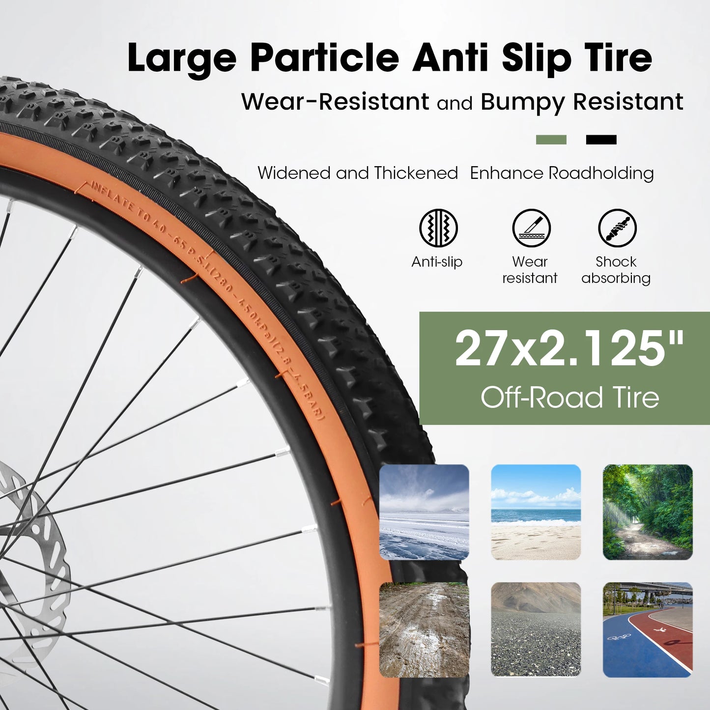 Ecarpat Unisex Mountain Bike 21-Speed Hard Tail Steel Frame