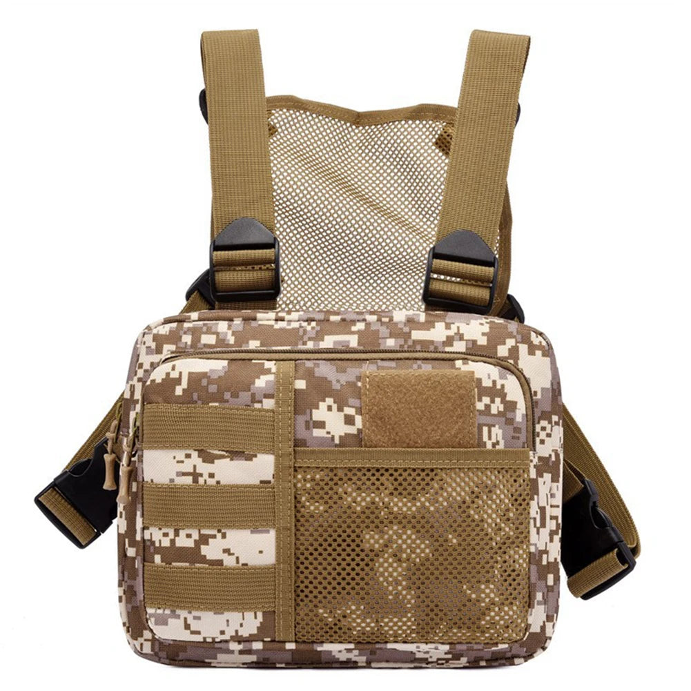 Shunmaii Men's Tactical Chest Bag Outdoor Vest Backpack Molle