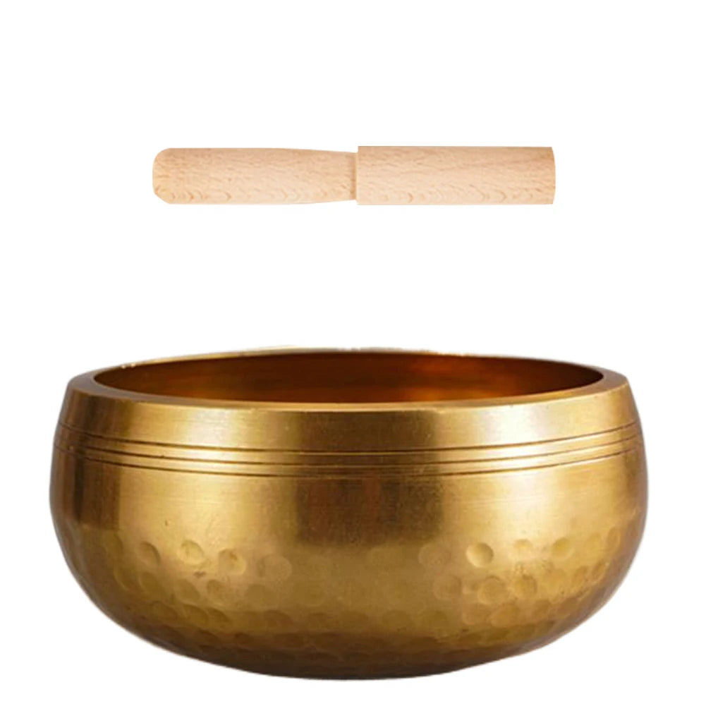 NONEDrum Tibetan Singing Bowl Set for Meditation and Yoga