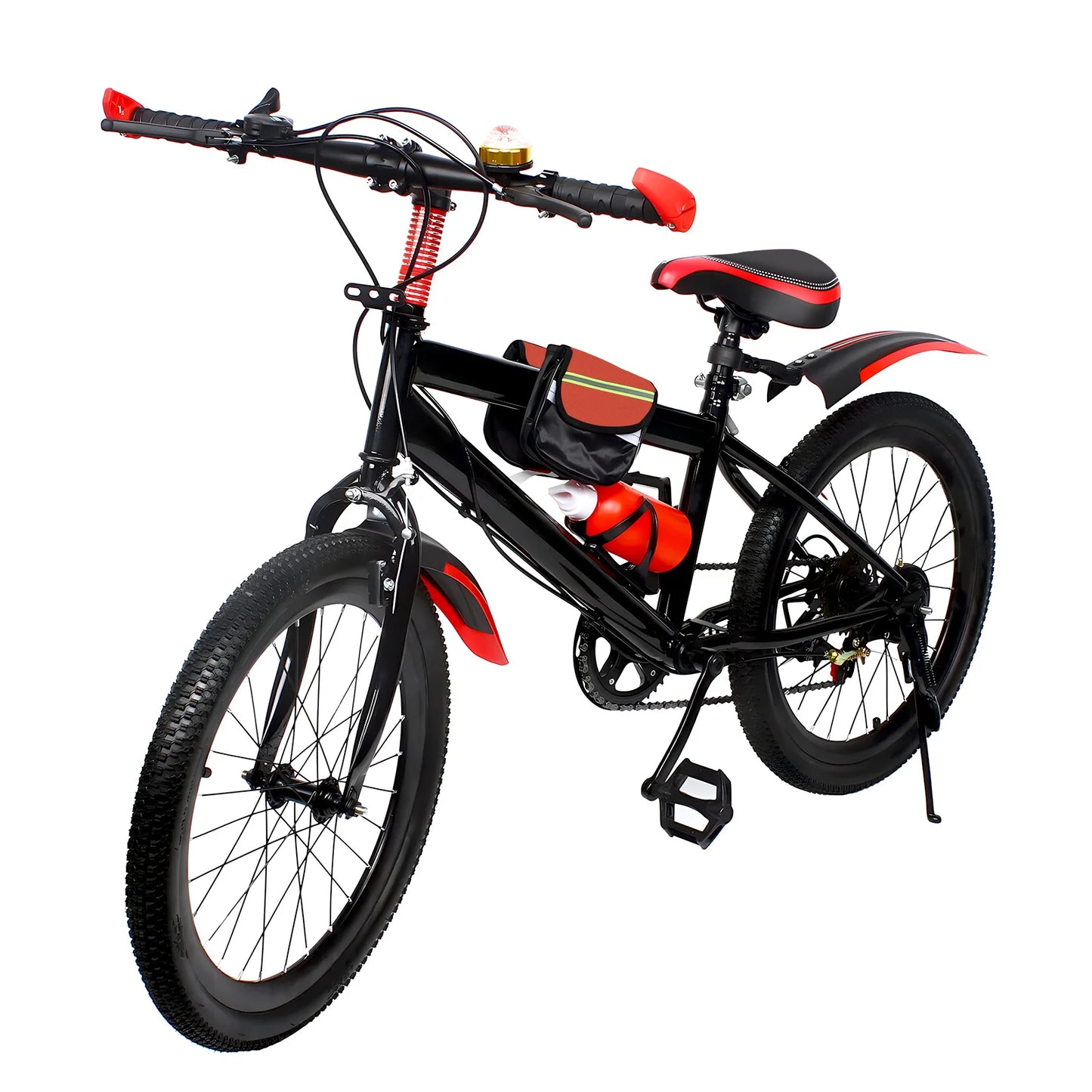 7-Speed Mountain Bike For Kids Durable Adjustable Height