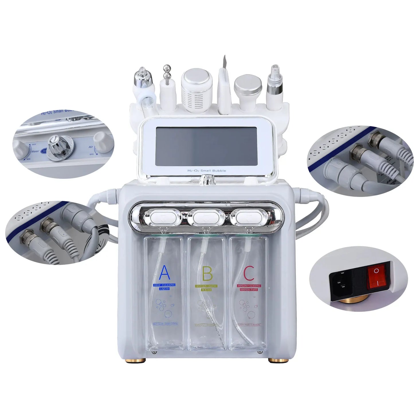 Amilibeauty 6 In 1 Aqua Peeling Oxygen Bubble Facial Cleansing Machine