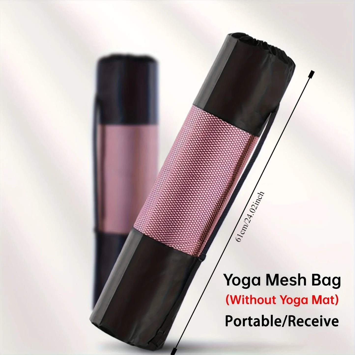 Breathable Yoga Mat Storage Mesh Bag With Shoulder Strap