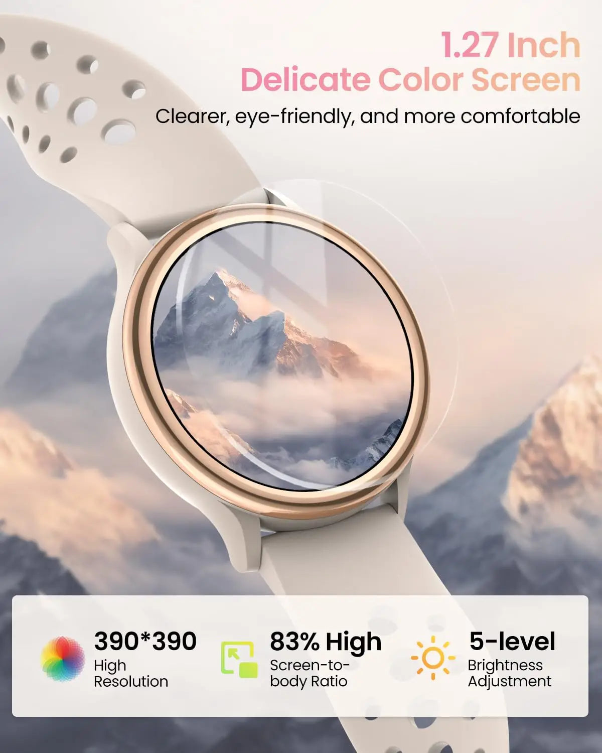 AnyloopCa Women Smartwatch Fitness Tracker 400+ Faces and Female Health