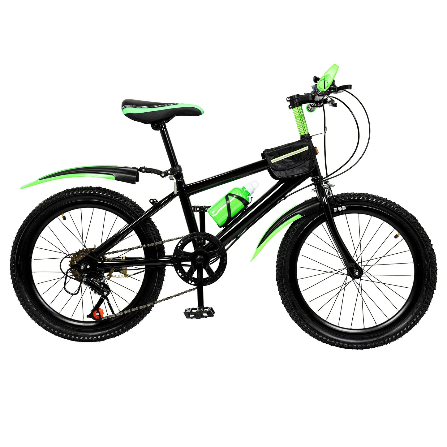 7-Speed Mountain Bike For Kids Durable Adjustable Height