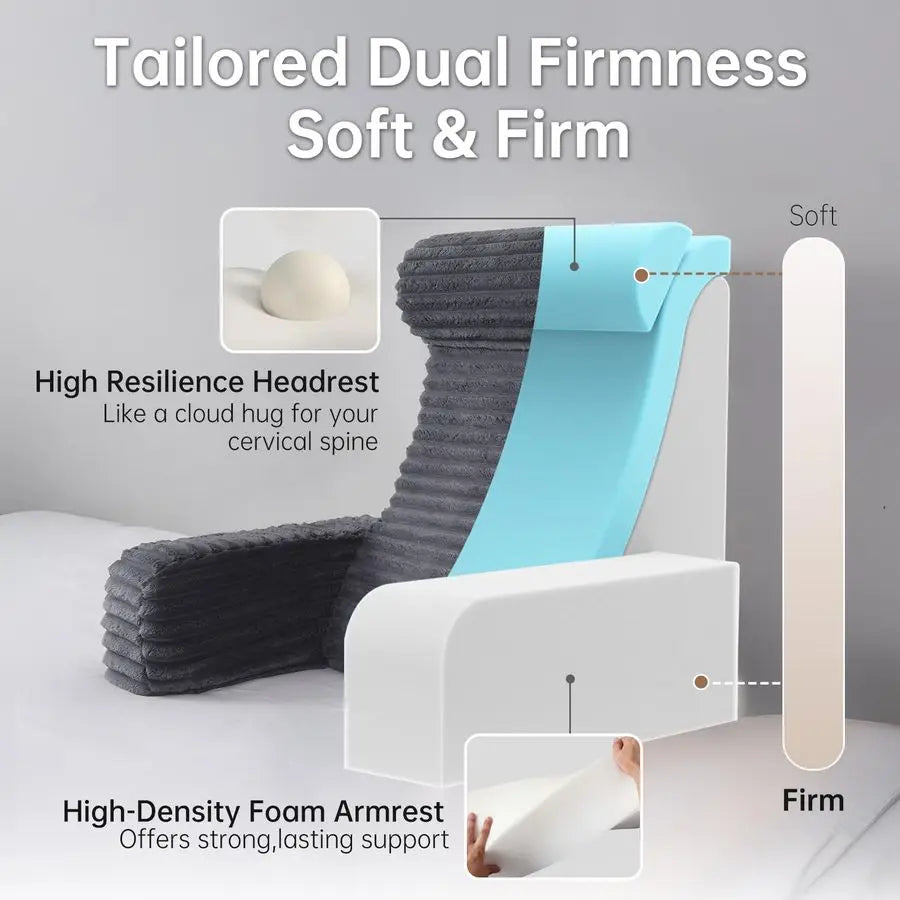 Reading Pillow With Built-In Arms For Extra Back Support