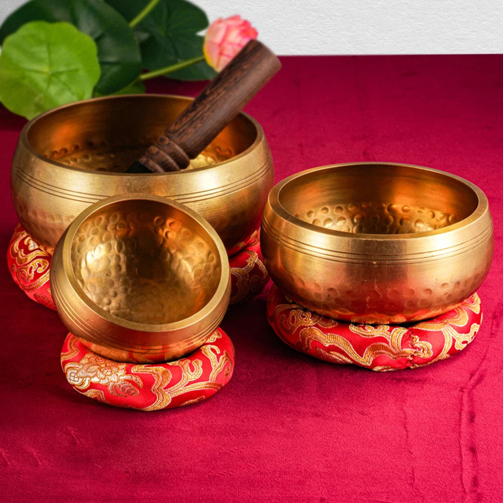 NONED Tibetan Singing Bowl Set for Meditation and Yoga
