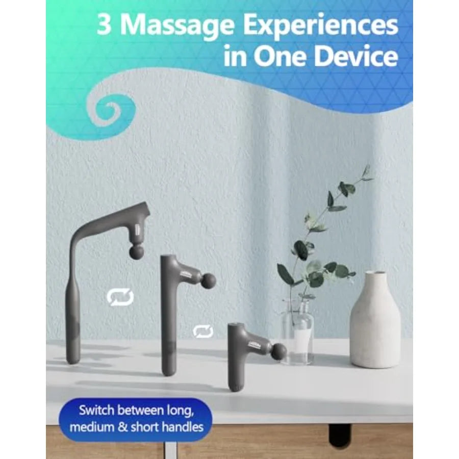 3-In-1 Detachable Massage Gun Deep Tissue Back Massager