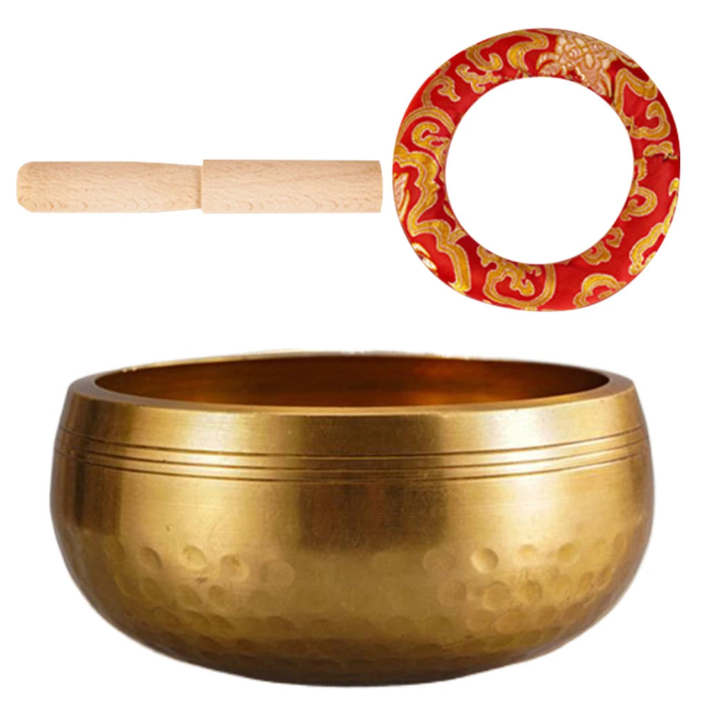 NONEDrum Tibetan Singing Bowl Set for Meditation and Yoga