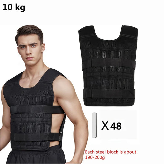 Adjustable Weight Vest With Ankle And Wrist Weights For Fitness Training