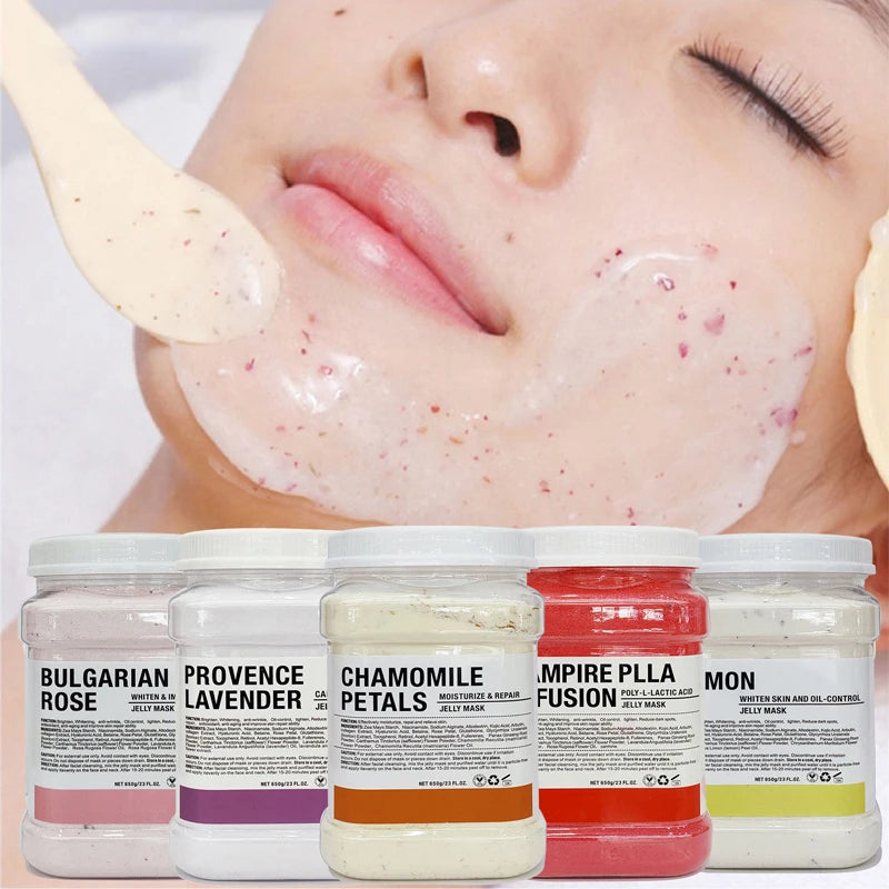 6PCS Jelly Mask Powder Wholesale 650G Professional  Masks Beauty Salon Use Facial Skin Care Products