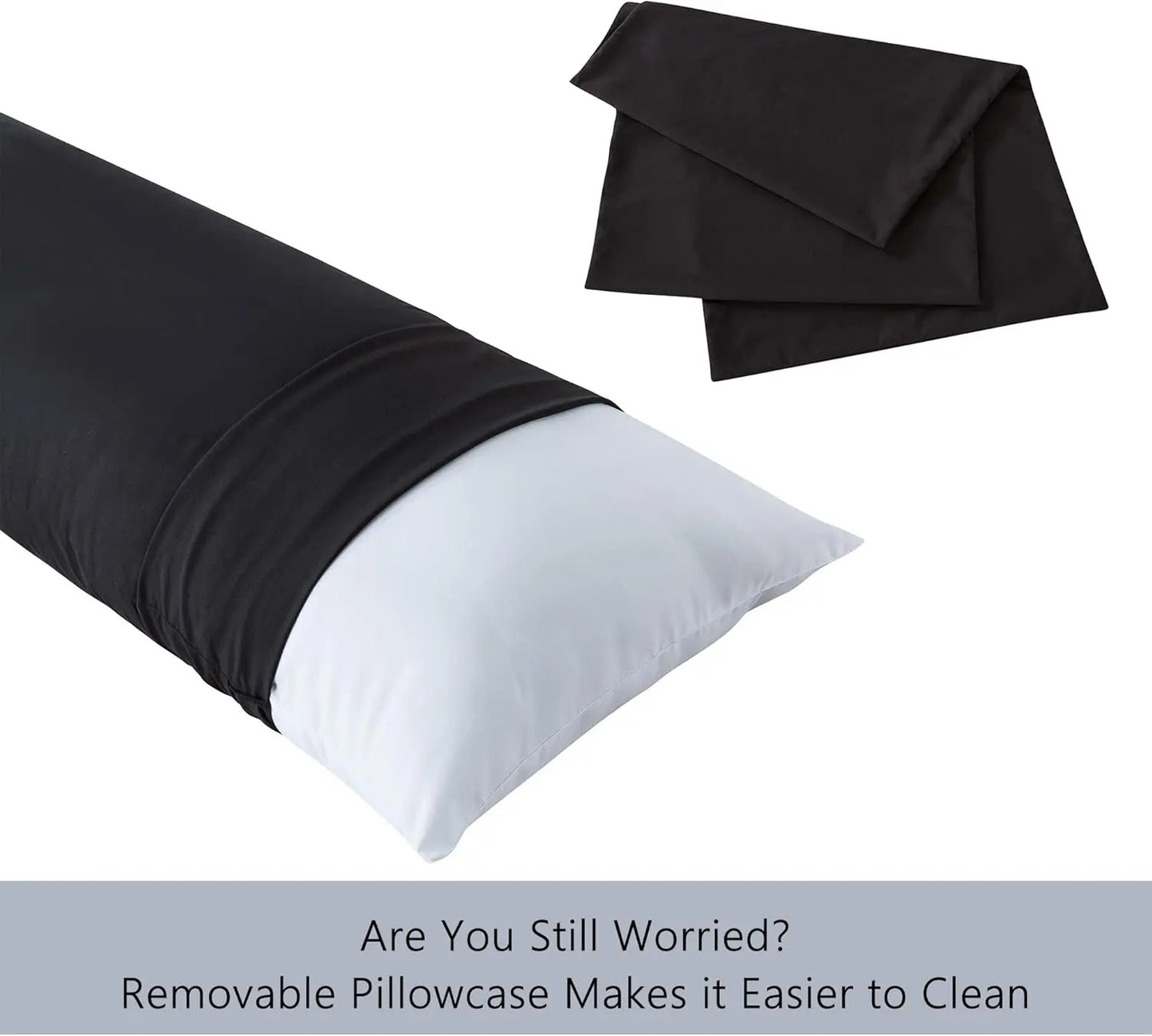 Body Pillow With Pillowcase For Comfortable Sleep Support