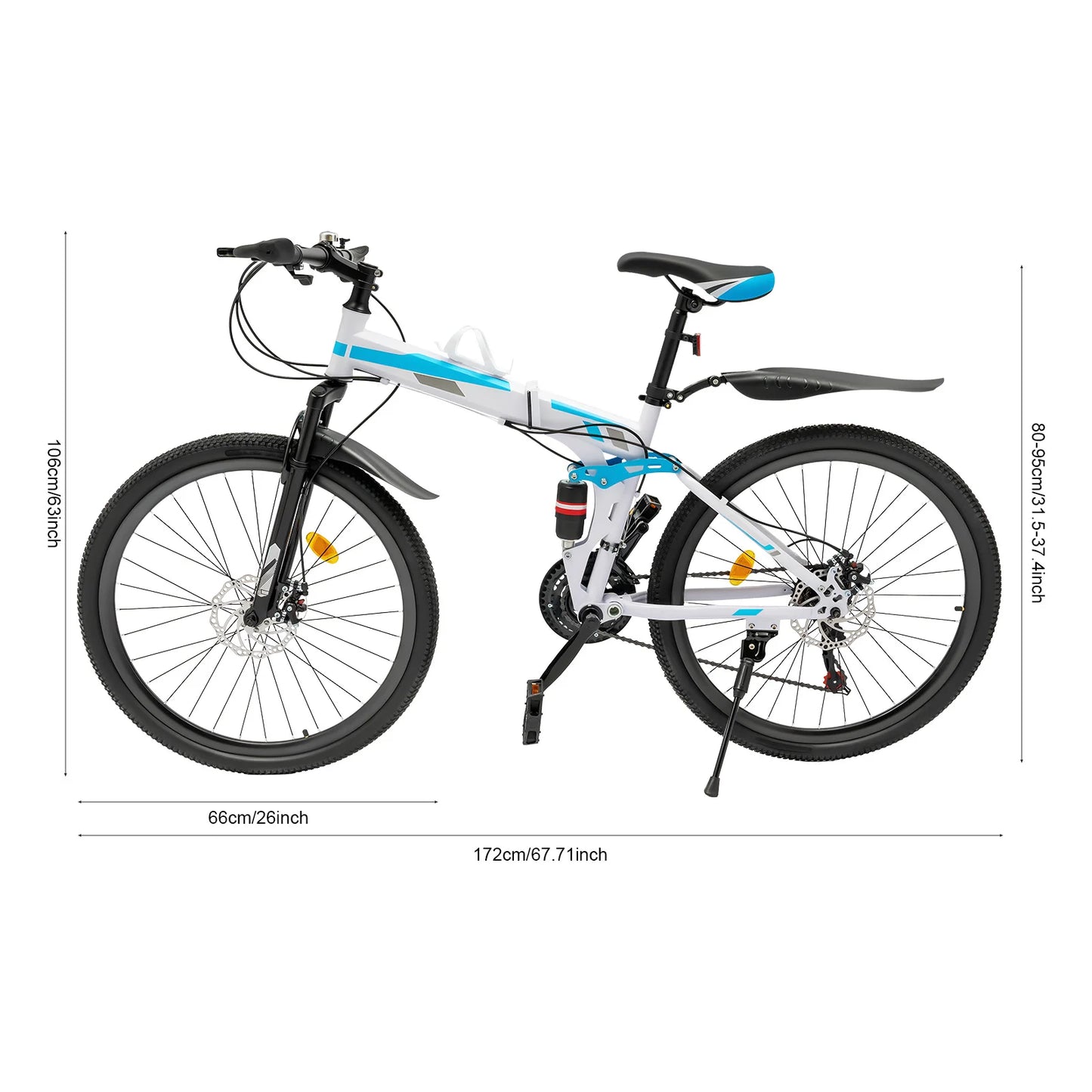 Foldable Mountain Bike 21 Speed For Daily Commute And Fitness
