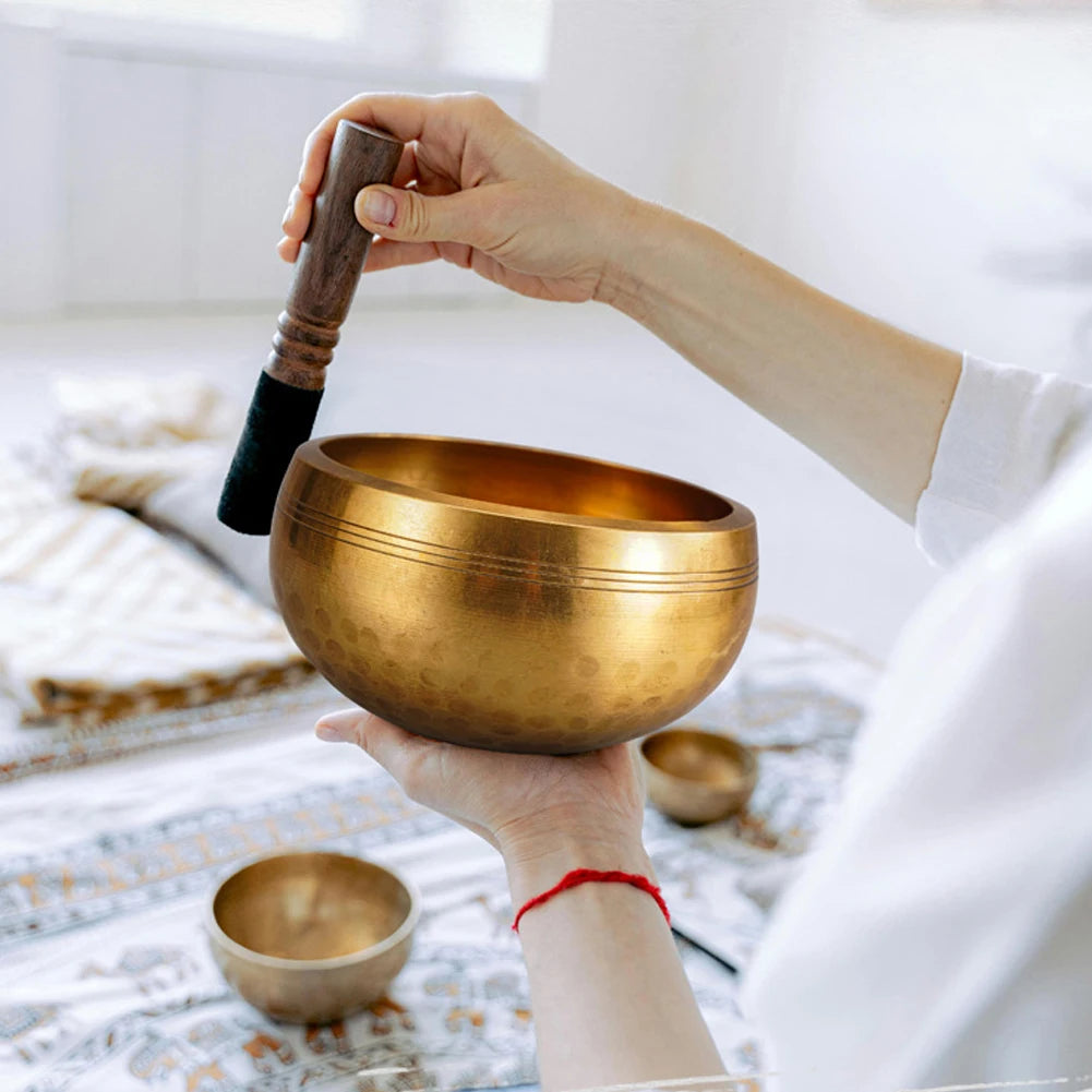 NONED Tibetan Singing Bowl Set for Meditation and Yoga