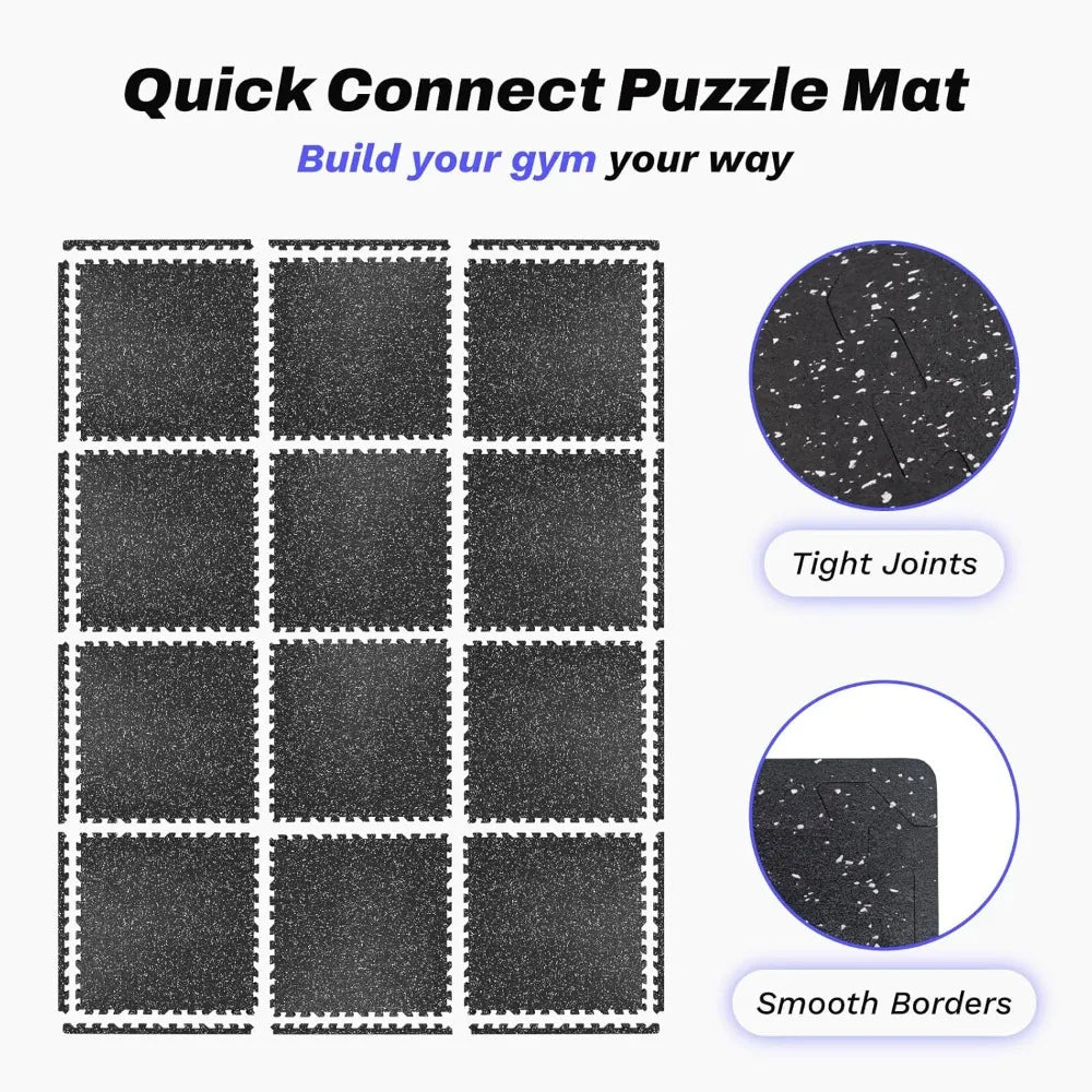 XMSJ Interlocking Gym Floor Mats With EVA Foam Tiles Home Gym Flooring