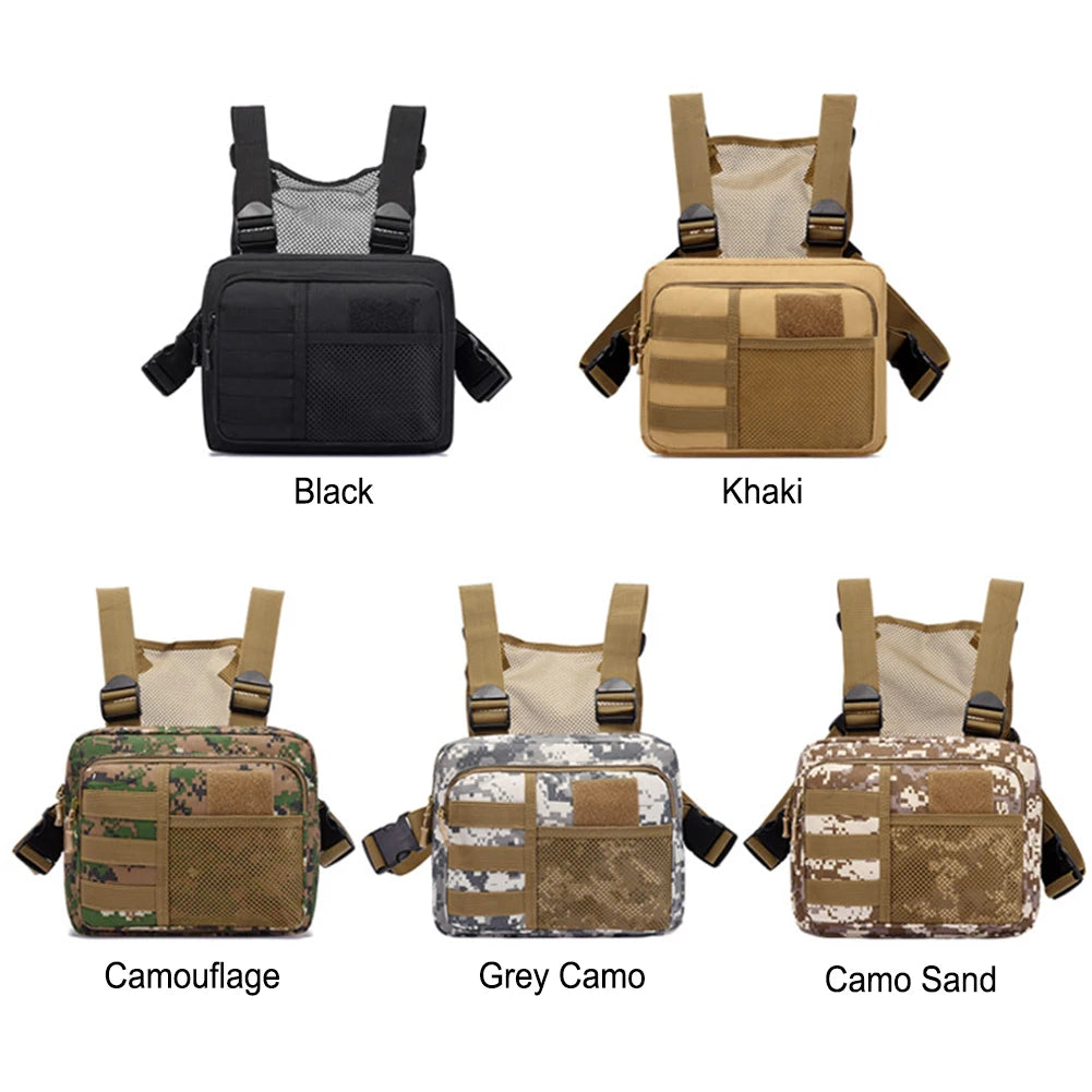 Shunmaii Men's Tactical Chest Bag Outdoor Vest Backpack Molle