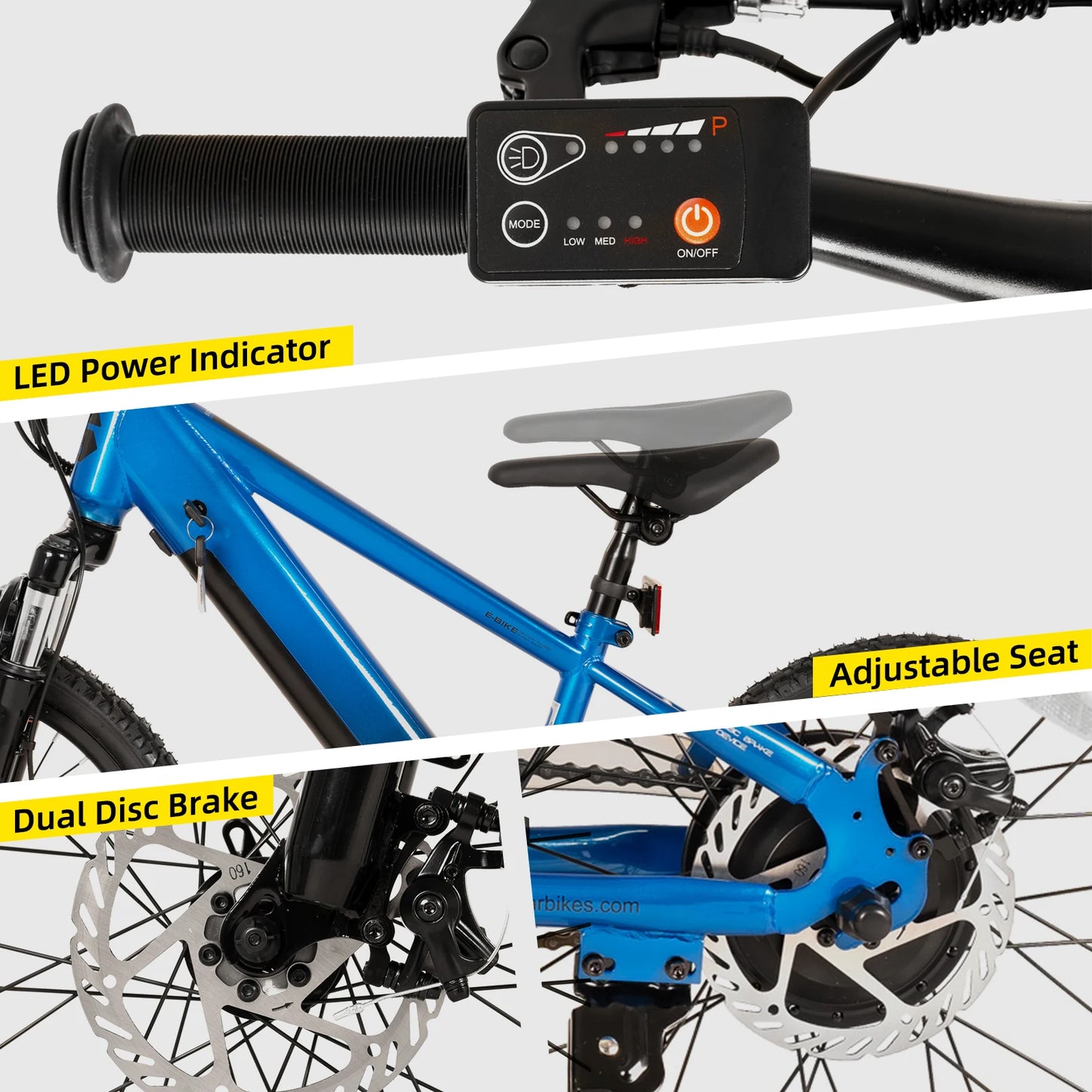 JOYSTAR Electric Mountain Bike For Kids 250W 15 MPH