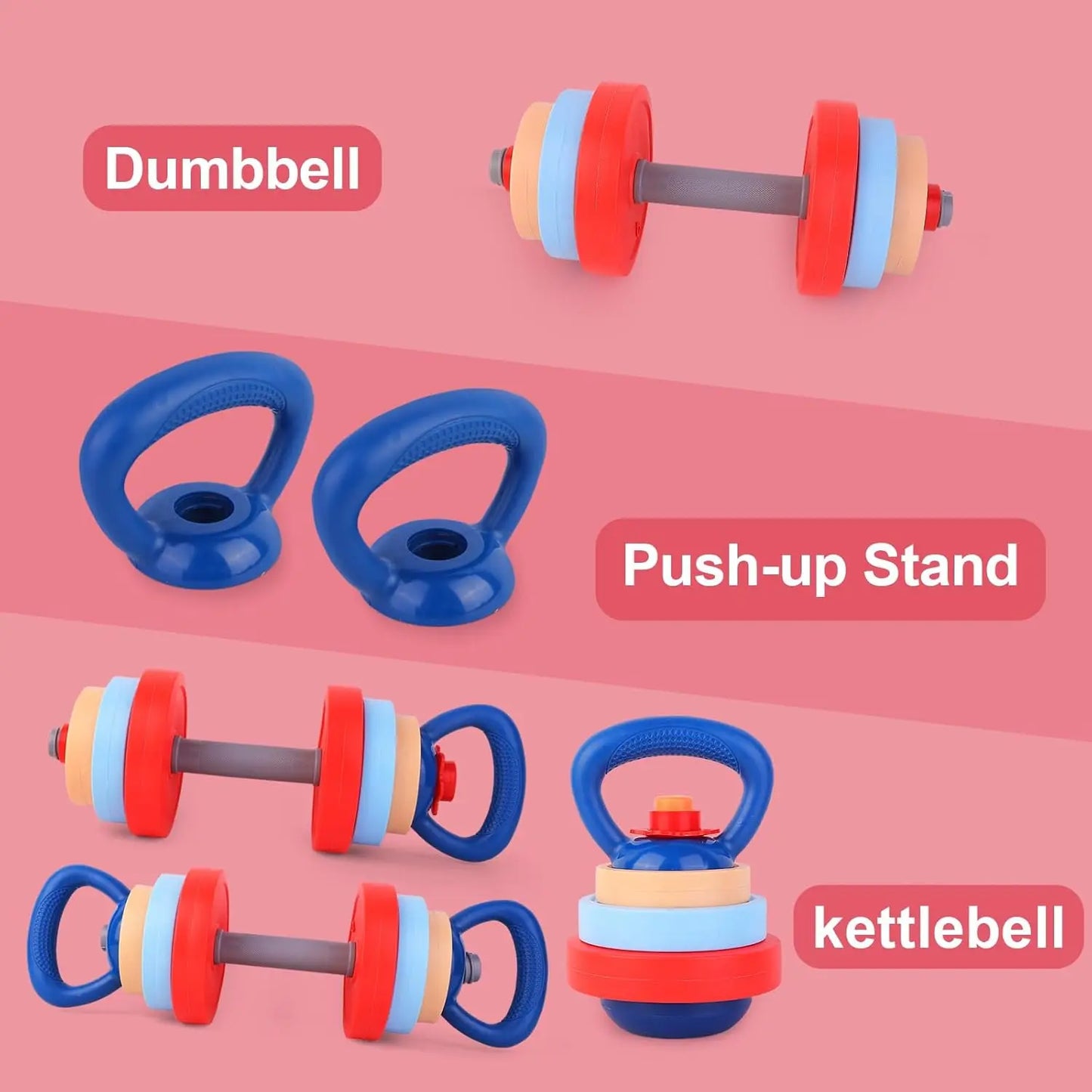 Adjustable Kids Dumbbells And Kettlebell Set For Active Play