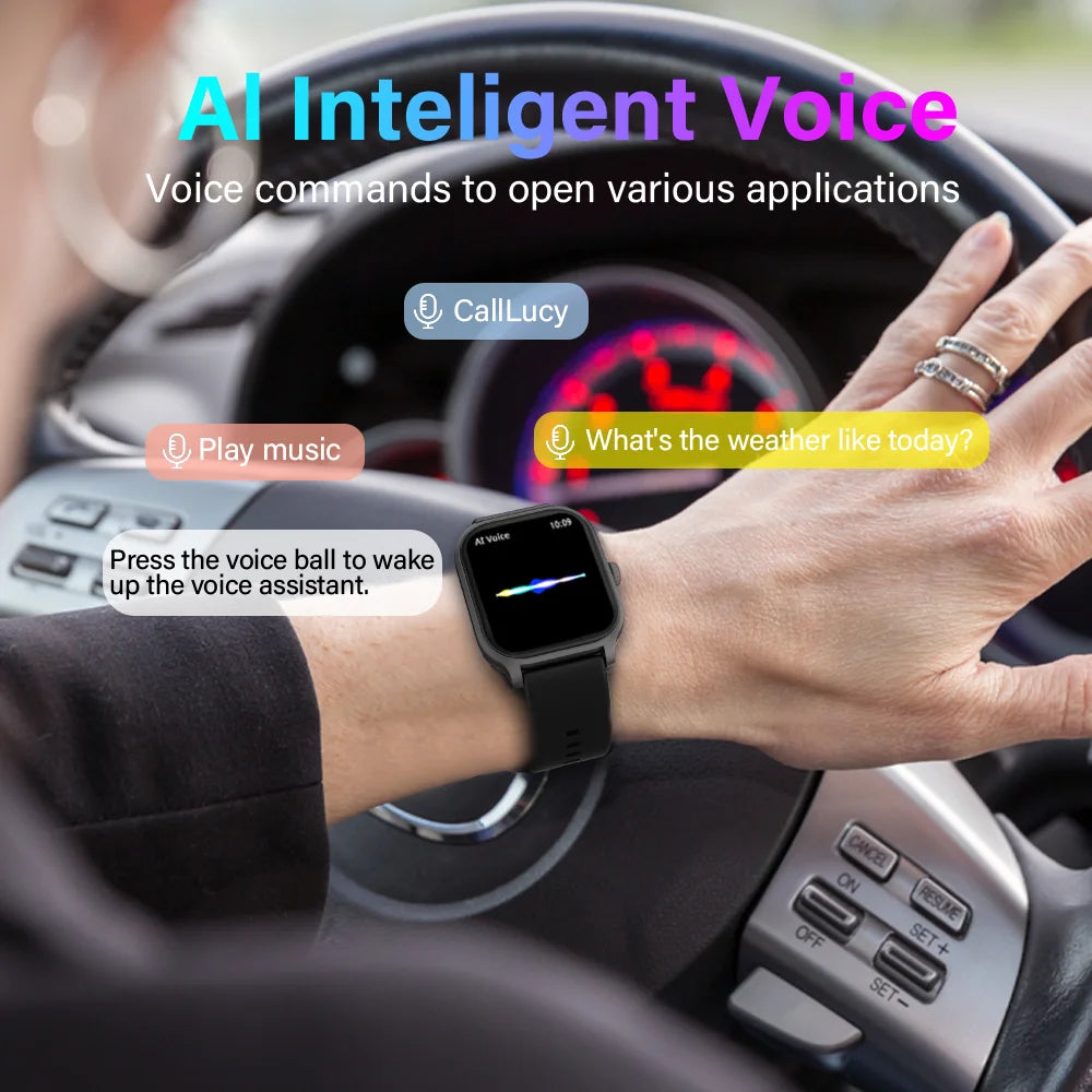 LAXASFIT Smart Watch Bluetooth Call With Voice Assistant