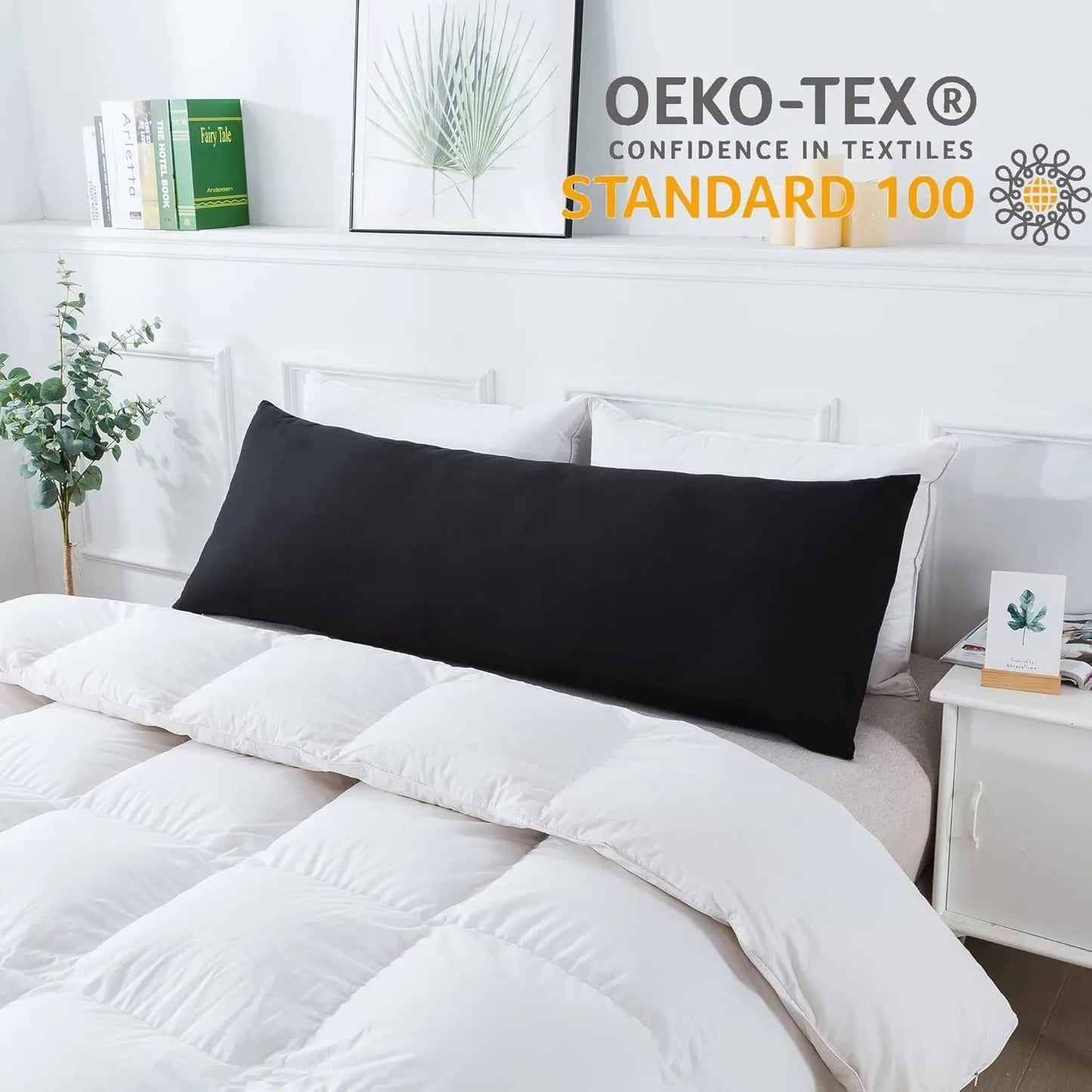 Body Pillow With Pillowcase For Comfortable Sleep Support