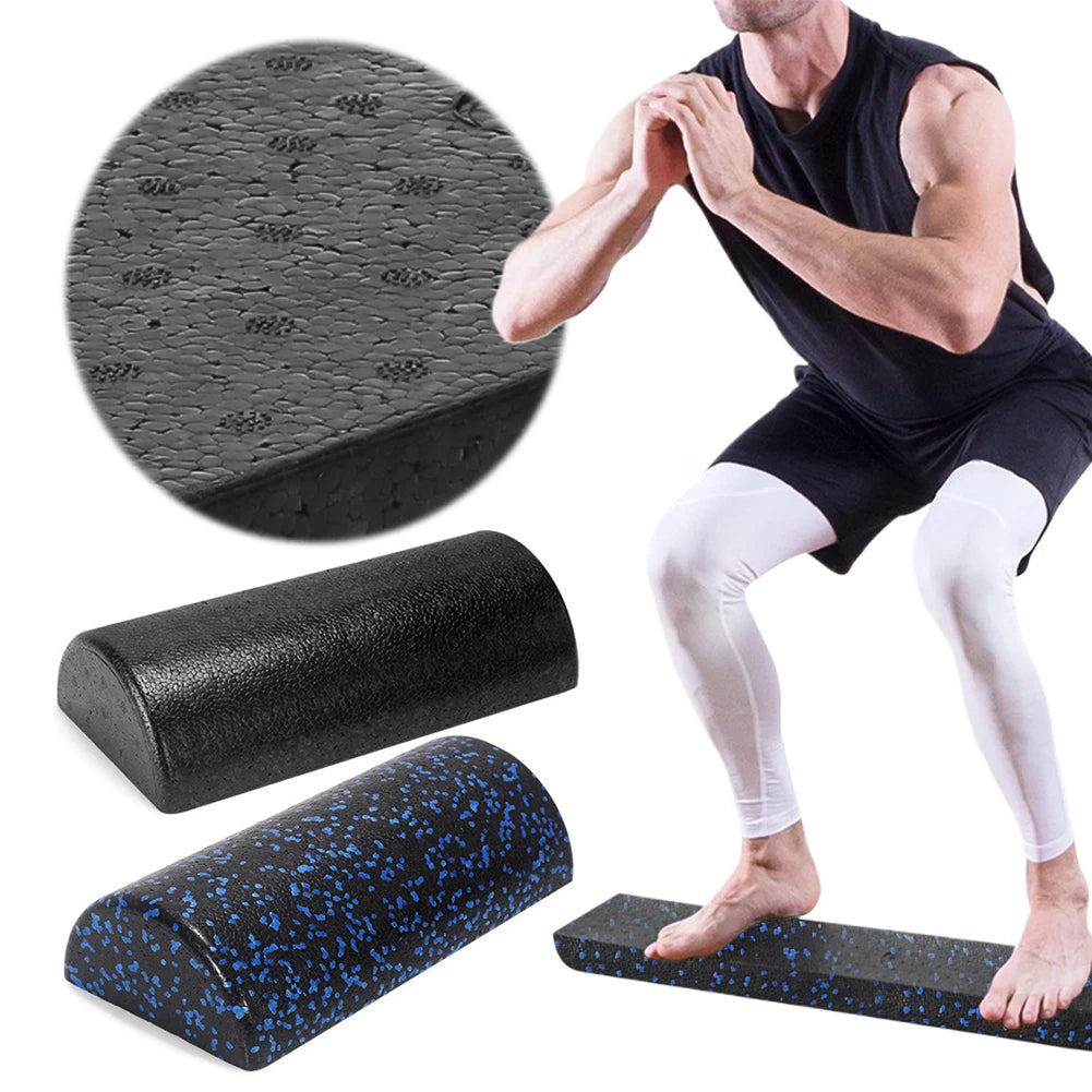 Shunmaii High Density Half Round Yoga Roller Massage Foam Roller