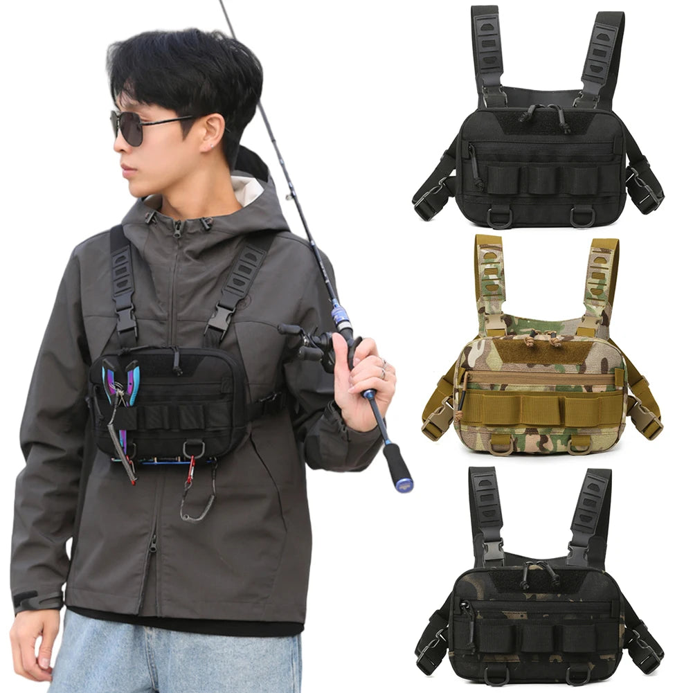 JOCESTYLE Fishing Tackle Bags Waist Pack With Lure Box Storage