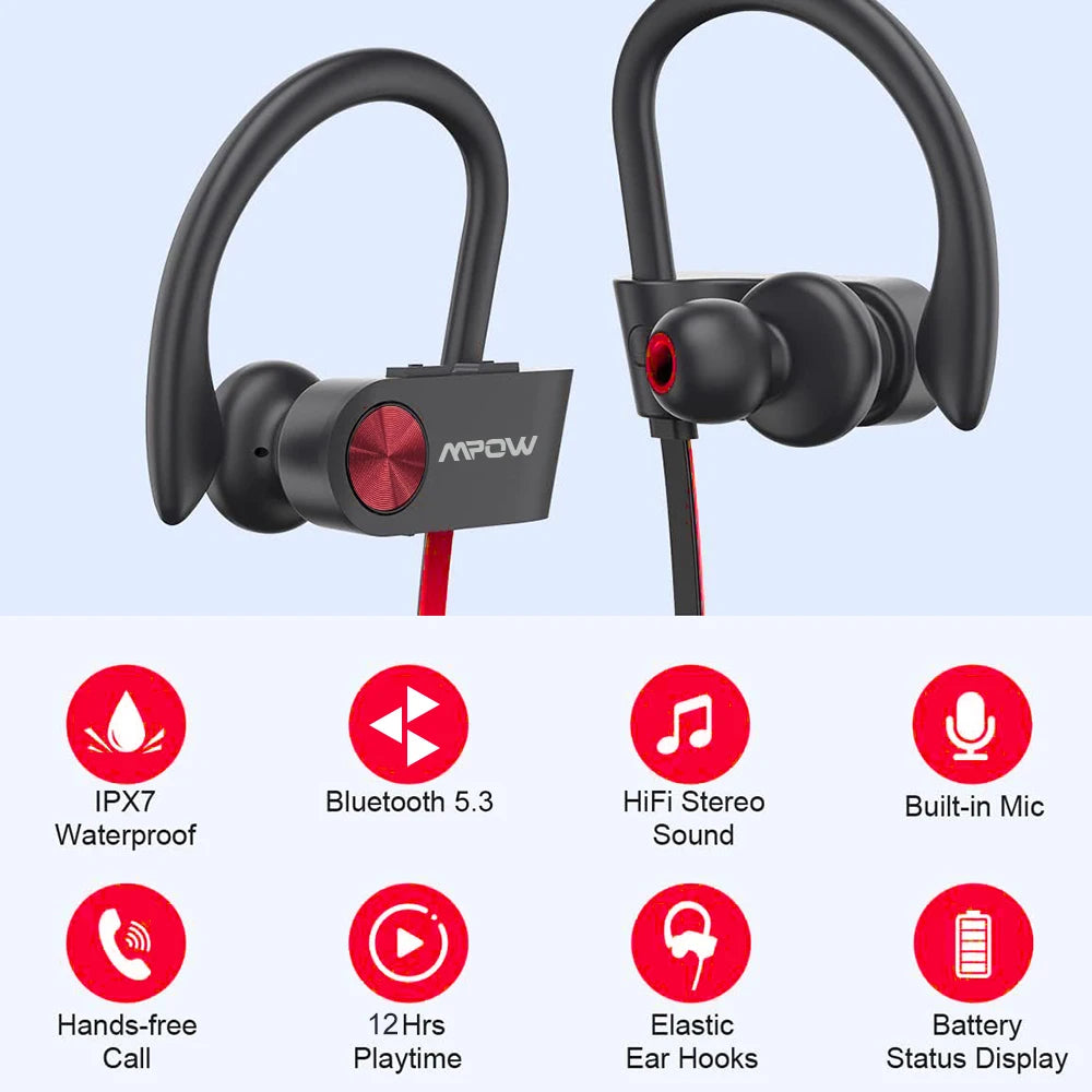 MPOW Flame IPX7 Waterproof Bluetooth Earphones V53