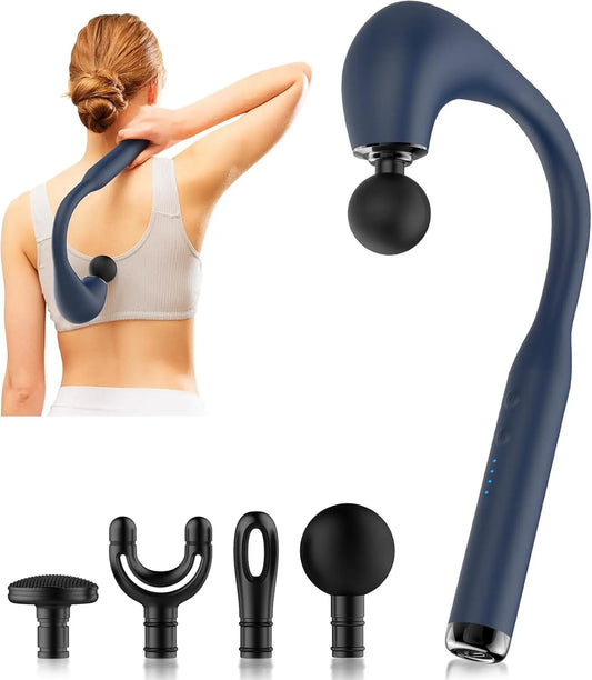 Deep Tissue Massage Gun With Extended Handle U Shaped Massager