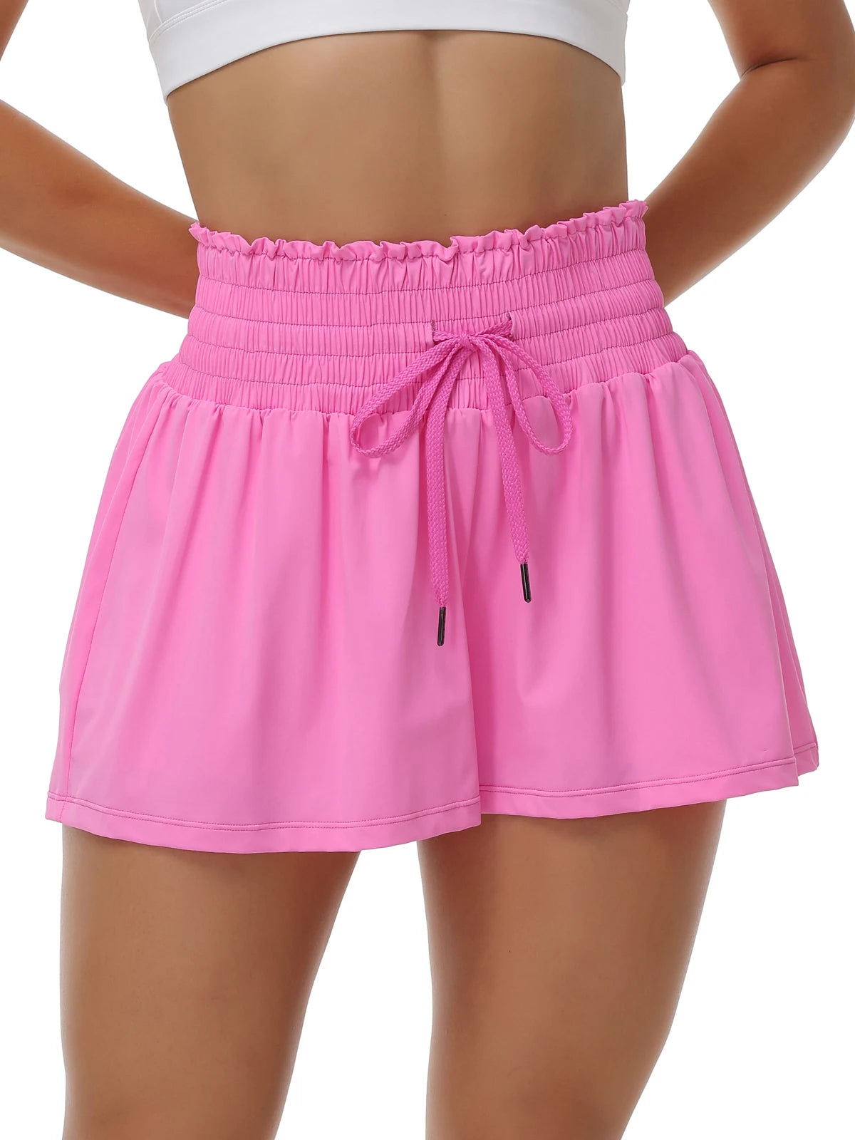 Women's 2-In-1 High Waist Running Shorts With Pocket