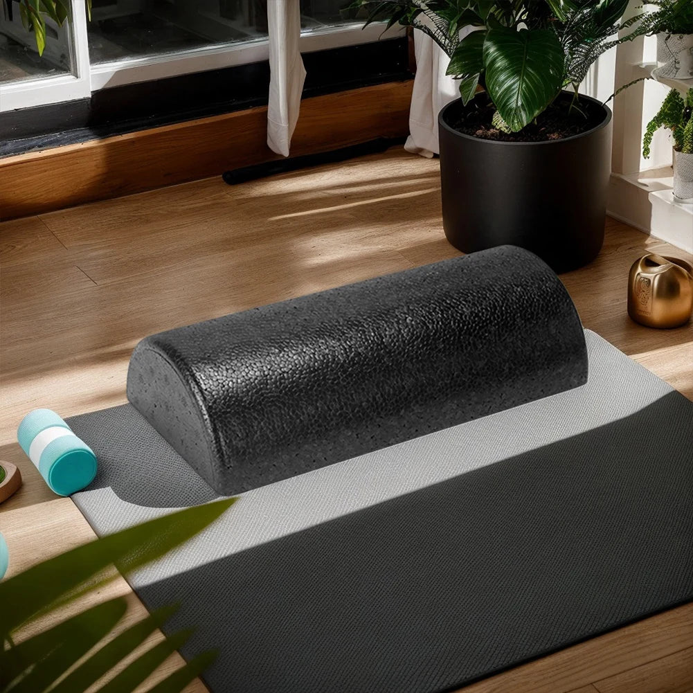 Shunmaii High Density Half Round Yoga Roller Massage Foam Roller
