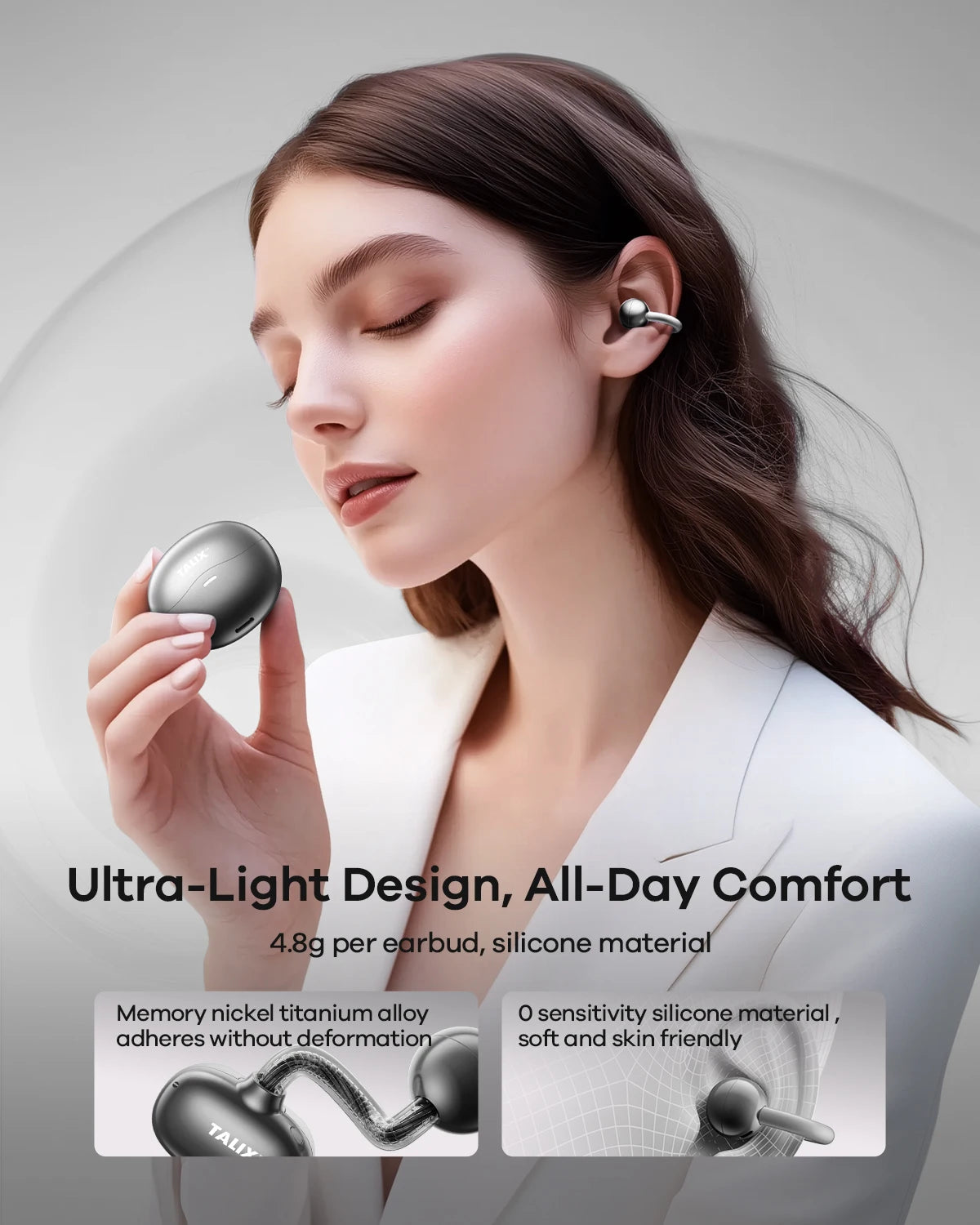 TALIX Ultra Open Ear Buds X6 Clip On Headphones