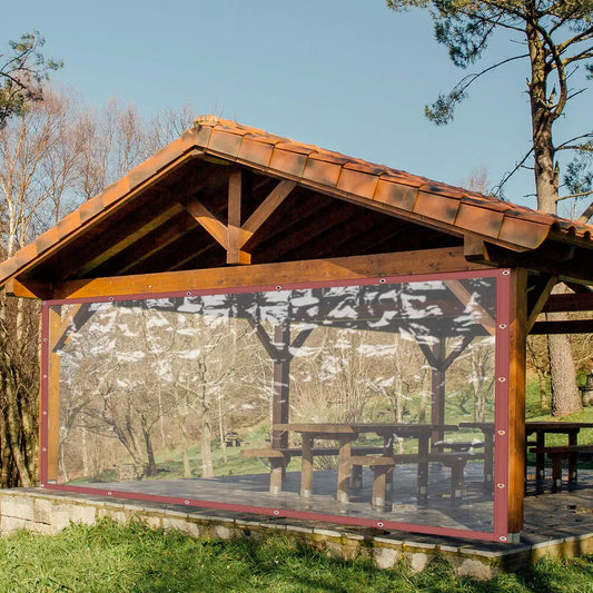 Commercial Waterproof Vinyl Clear Awning Canopy Roll Up Patio Enclosure