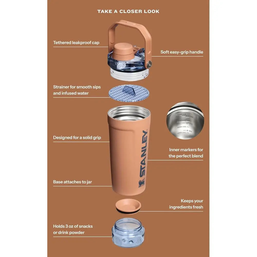 XMSJ BPA-Free Insulated Stainless Steel Shaker Cup With Leakproof Lid