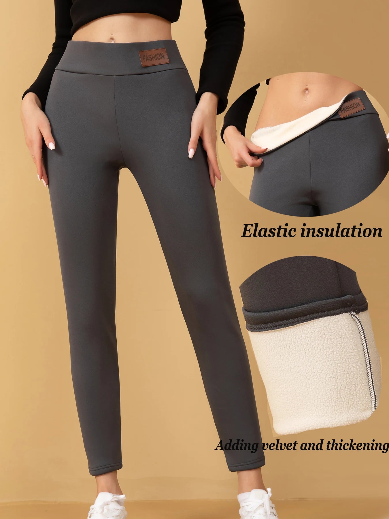 Winter Warm Fleece Lined Leggings For Women Pack Of Four