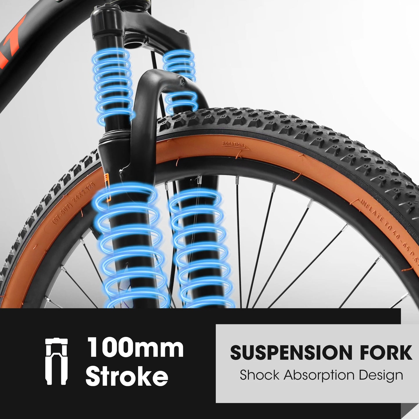 Ecarpat Unisex Mountain Bike 21-Speed Hard Tail Steel Frame