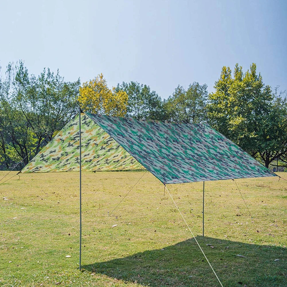 APWIKOGERC Portable Camouflage Awning Shade Camping Tarp Waterproof