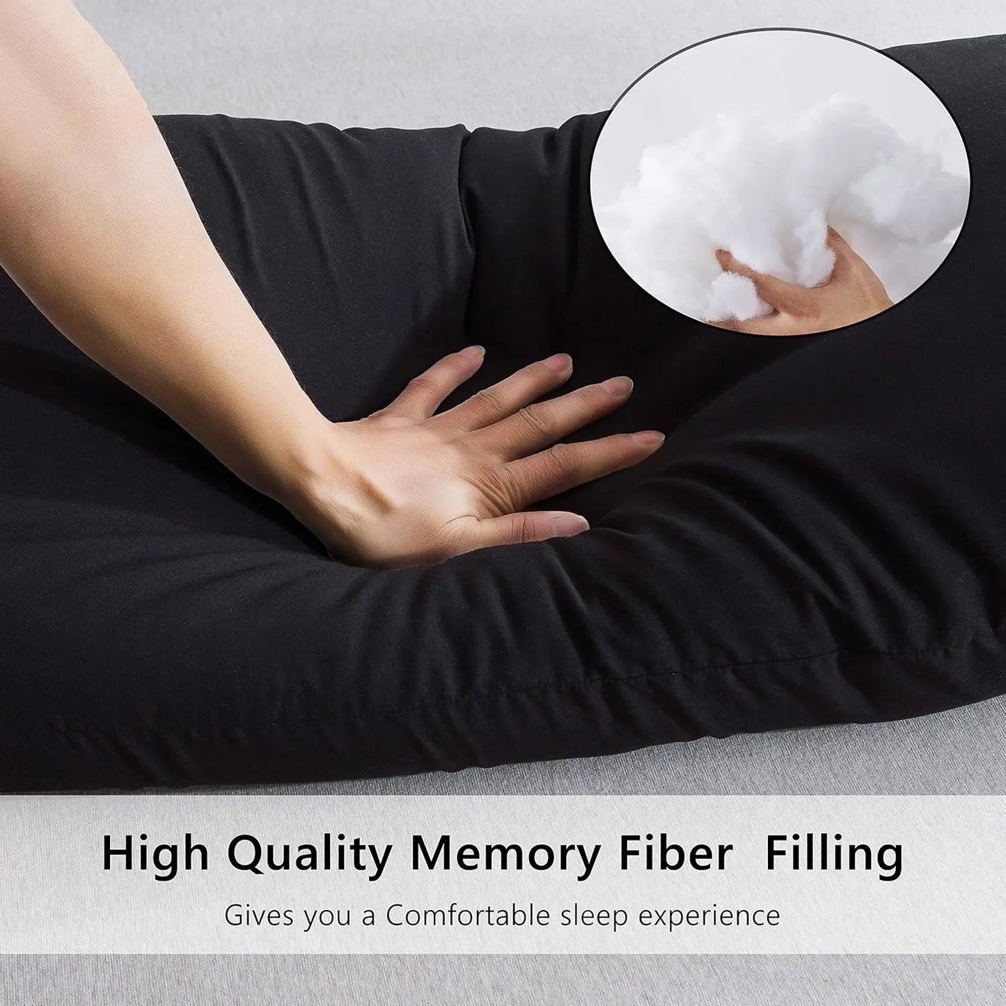 Body Pillow With Pillowcase For Comfortable Sleep Support