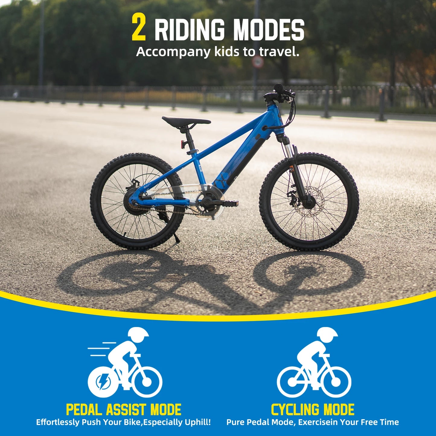 JOYSTAR Electric Mountain Bike For Kids 250W 15 MPH