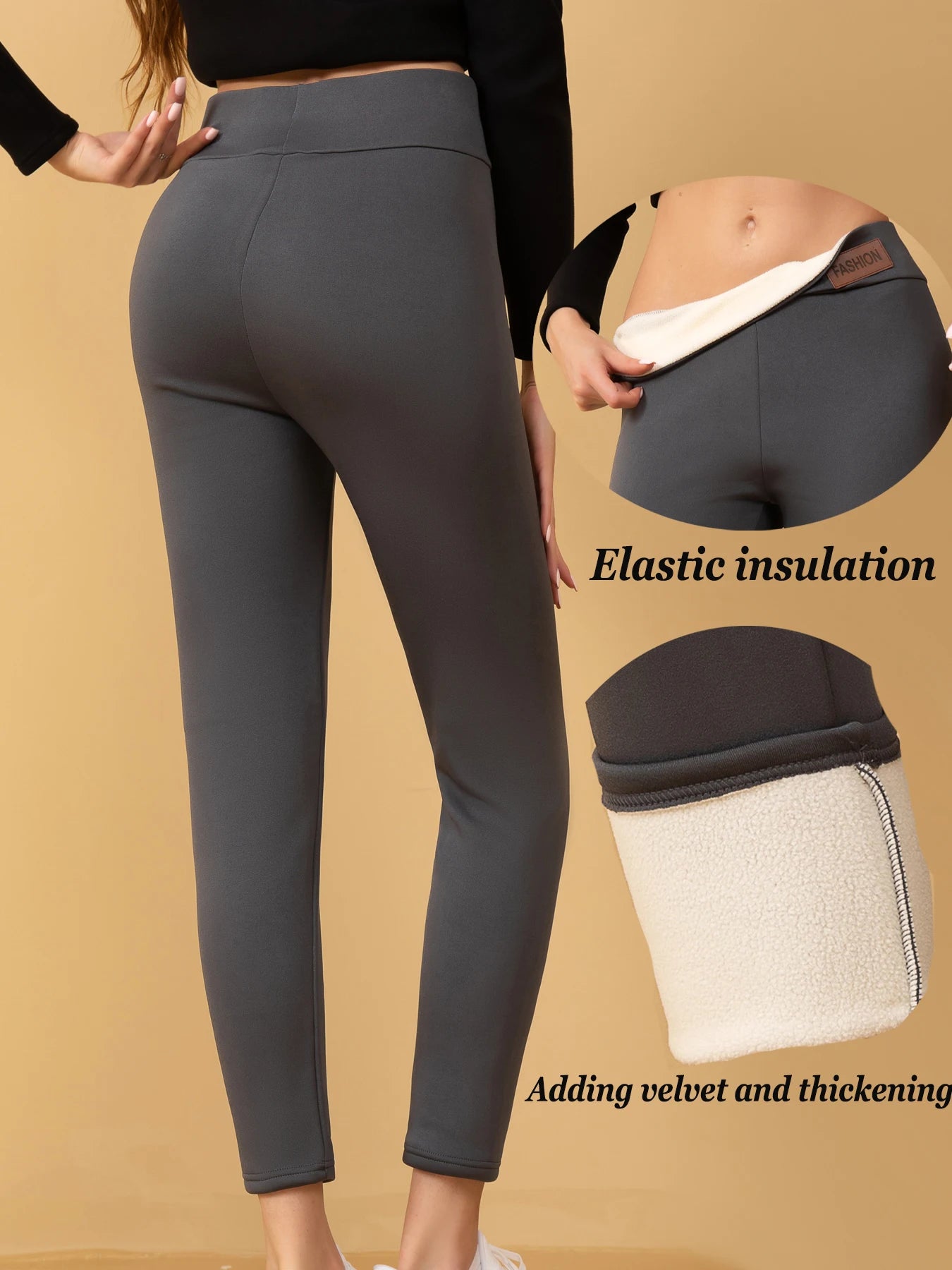 Winter Warm Fleece Lined Leggings For Women Pack Of Four