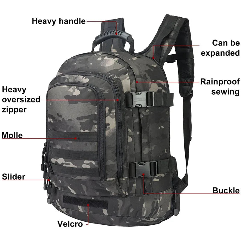 Military Tactical Laptop Backpack Water Resistant For Men And Women