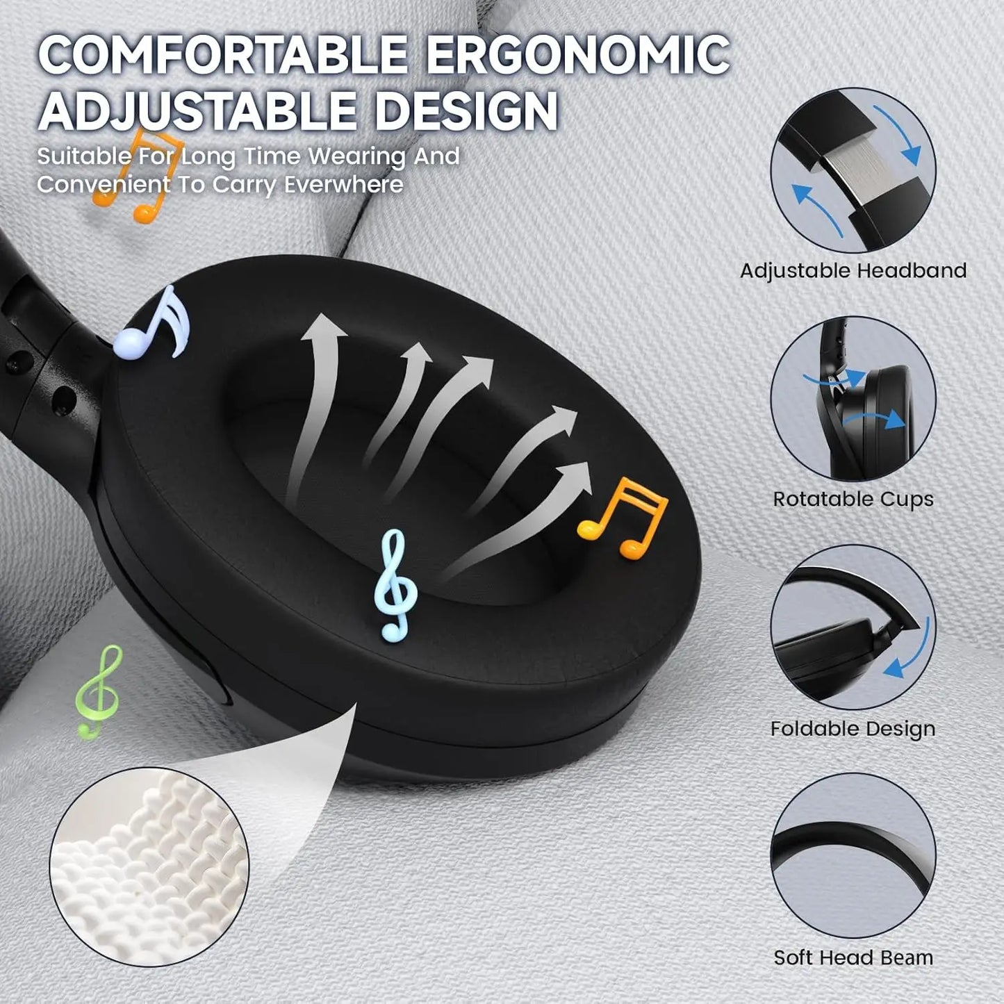 Attack Shark G300 Wireless Bluetooth Headphones With ENC Noise Cancellation
