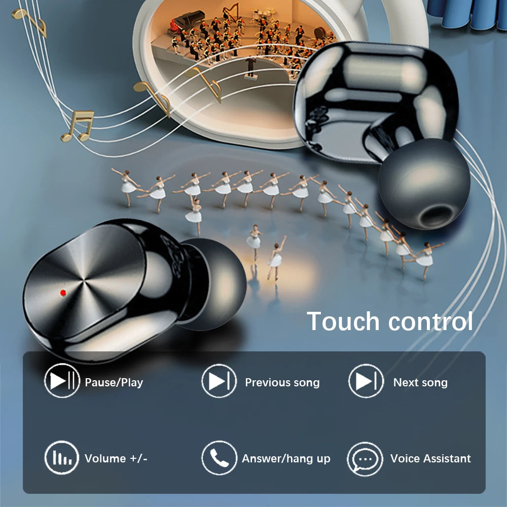 GREATWALL TWS Wireless Earphones With LED Display Microphone