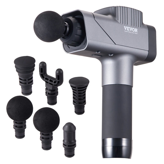 SucceBuy Deep Tissue Massage Gun Percussion Massager With 8 Speeds And 6 Heads