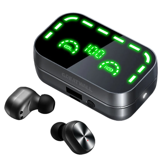 GREATWALL TWS Wireless Earphones With LED Display Microphone