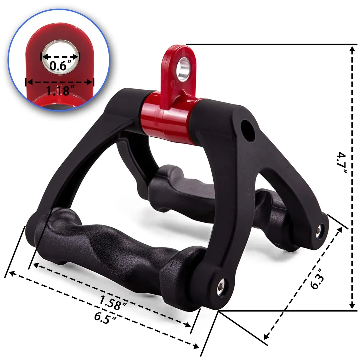 None V Shaped Lat Pulldown Handle for Strength Training