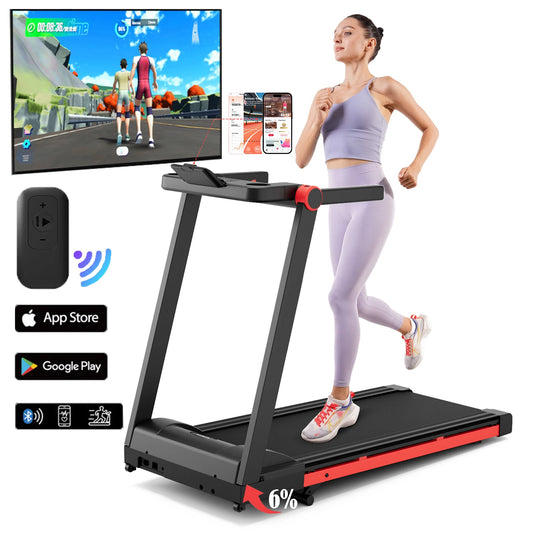Superun 3.5HP Foldable Incline Treadmill With Handle Bar