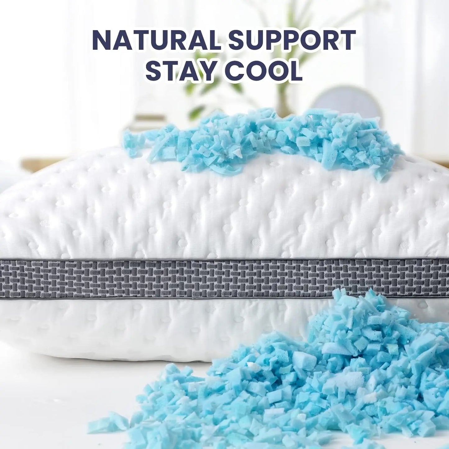 BedStory Cooling Gel Memory Foam Pillow CertiPUR US Certified