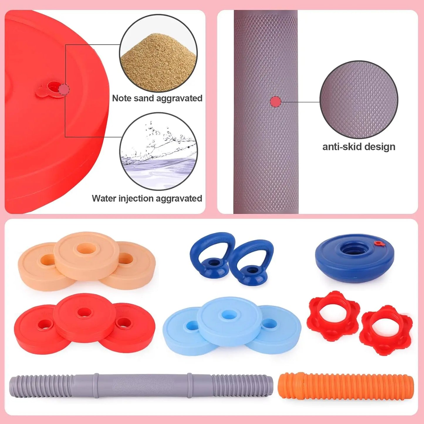 Adjustable Kids Dumbbells And Kettlebell Set For Active Play